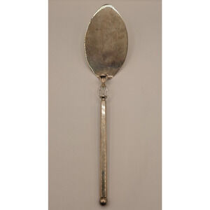 Silver-Plated Serving Spoon with Decorative Crystal Handle